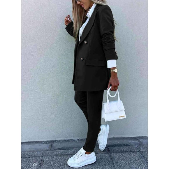 2 Pcs Blazer and Pants Suit Set - Picture 10 of 12